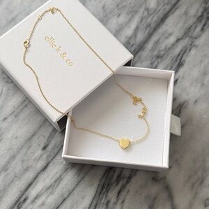 Gold Heart Pendant Necklace